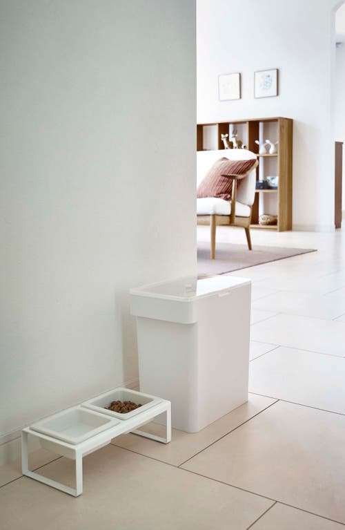 Yamazaki Large Airtight Pet Food Storage Container In White