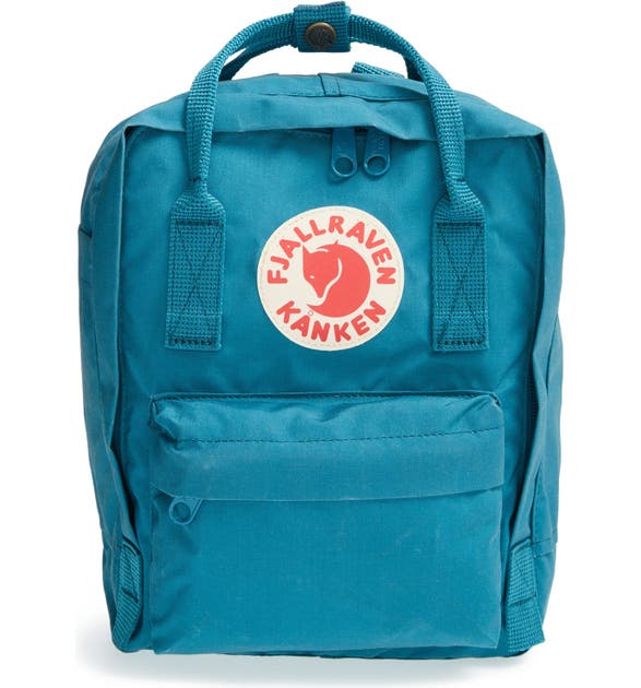 Fjall Raven Mini Kanken Water Resistant Backpack In Ocean Green
