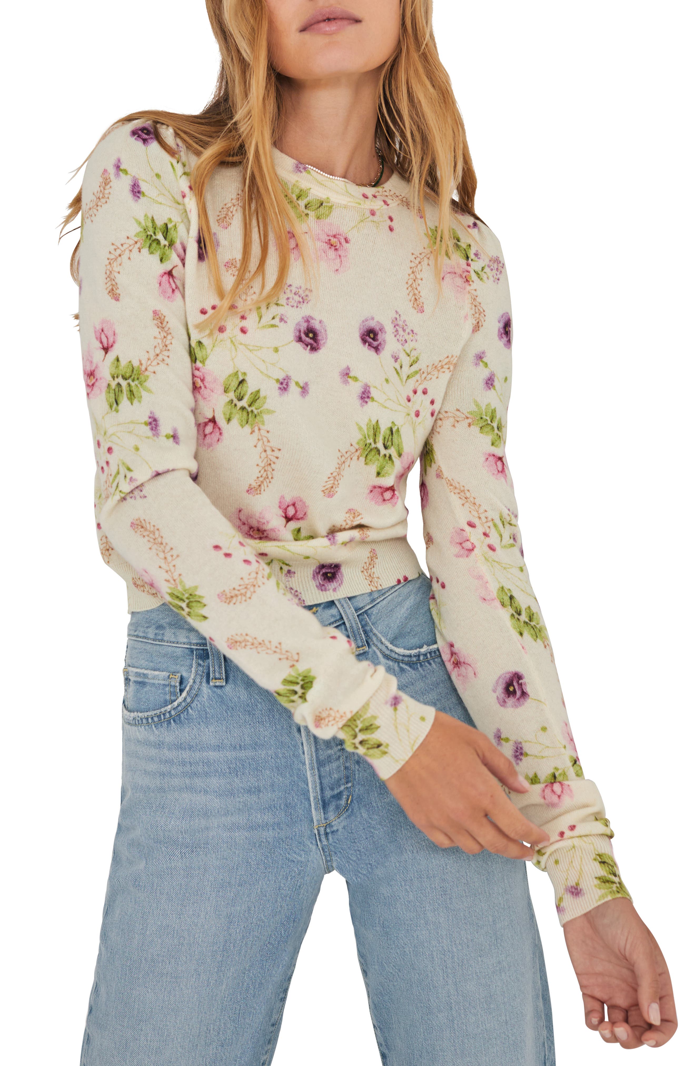 Favorite Daughter Floral Wool u0026 Cashmere Sweater | Nordstrom