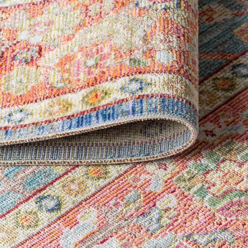 Jonathan Y Alba Modern Faded Peshawar Area Rug In Plum/terracotta