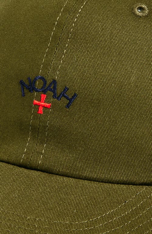 Noah Khaki Classic Core Logo 6-panel Cap In Olive