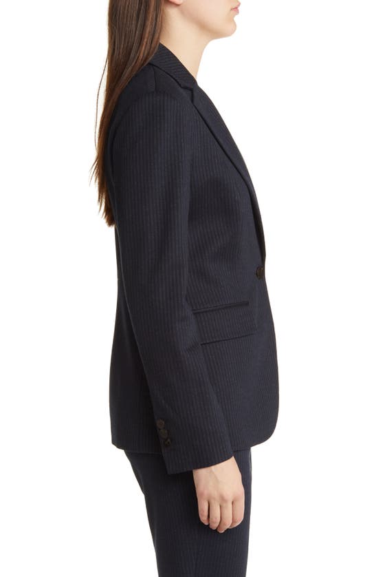 Theory Fairfield Stripe Riding Blazer In Navy Multi