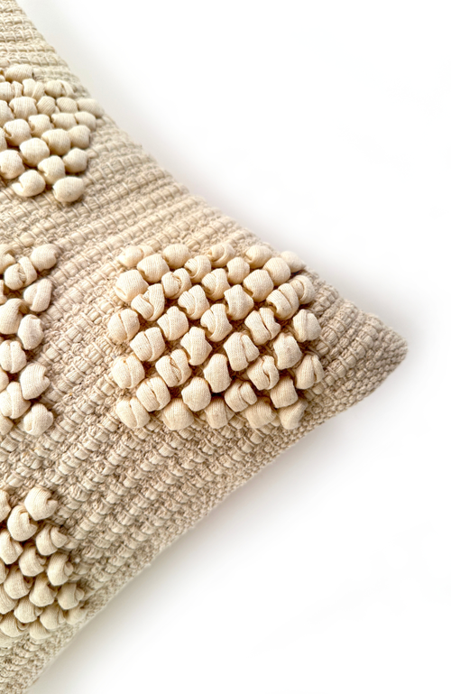Bit Of Meraki Kunbi Throw Pillow In Natural W/insert