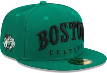 Boston Celtics New Era Stripes 9FORTY Trucker Snapback Hat - Kelly Green