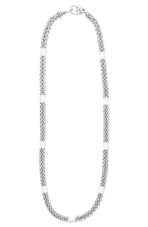 LAGOS White Caviar Ceramic Collar Necklace at Nordstrom, Size 16