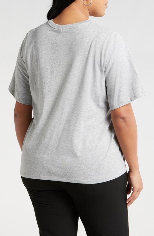 Shop Nordstrom Relaxed Fit Pima Cotton Crewneck T-shirt In Heather Grey