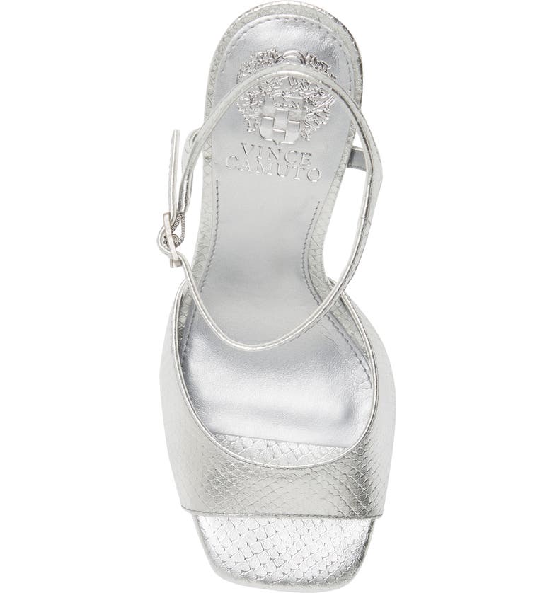 VINCE CAMUTO Roellan Ankle Strap Sandal, Main, color, PEWTER SNAKE