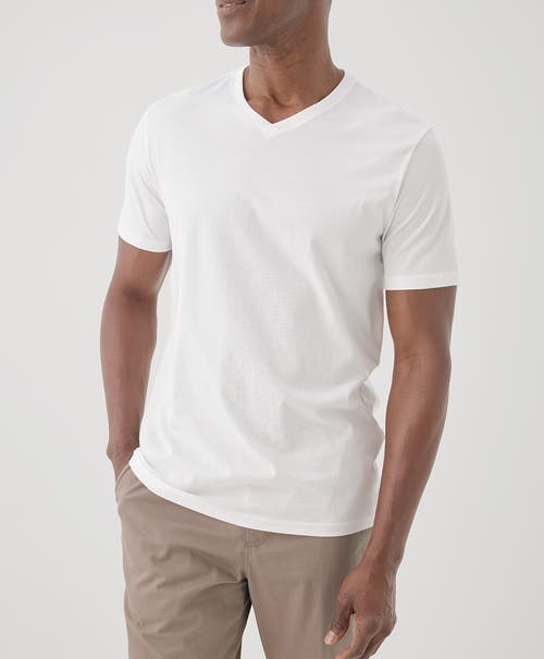 Shop Pact Organic Softspun V-neck Tee In White