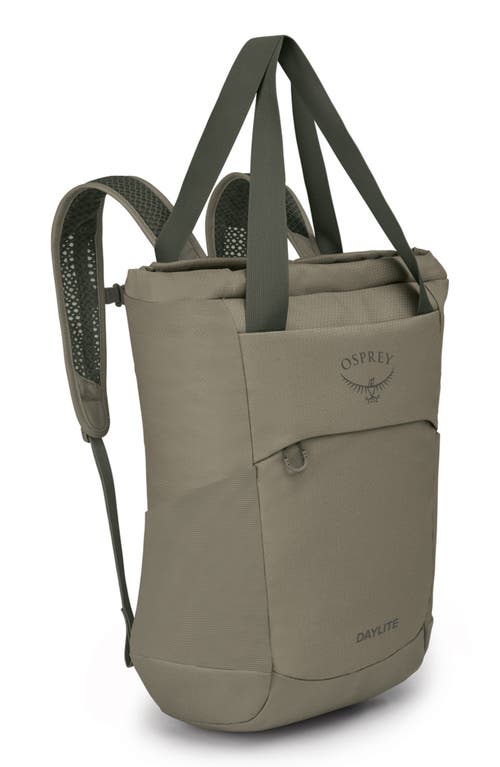 Shop Osprey Daylite Water Repellent Tote Pack In Tan Concrete