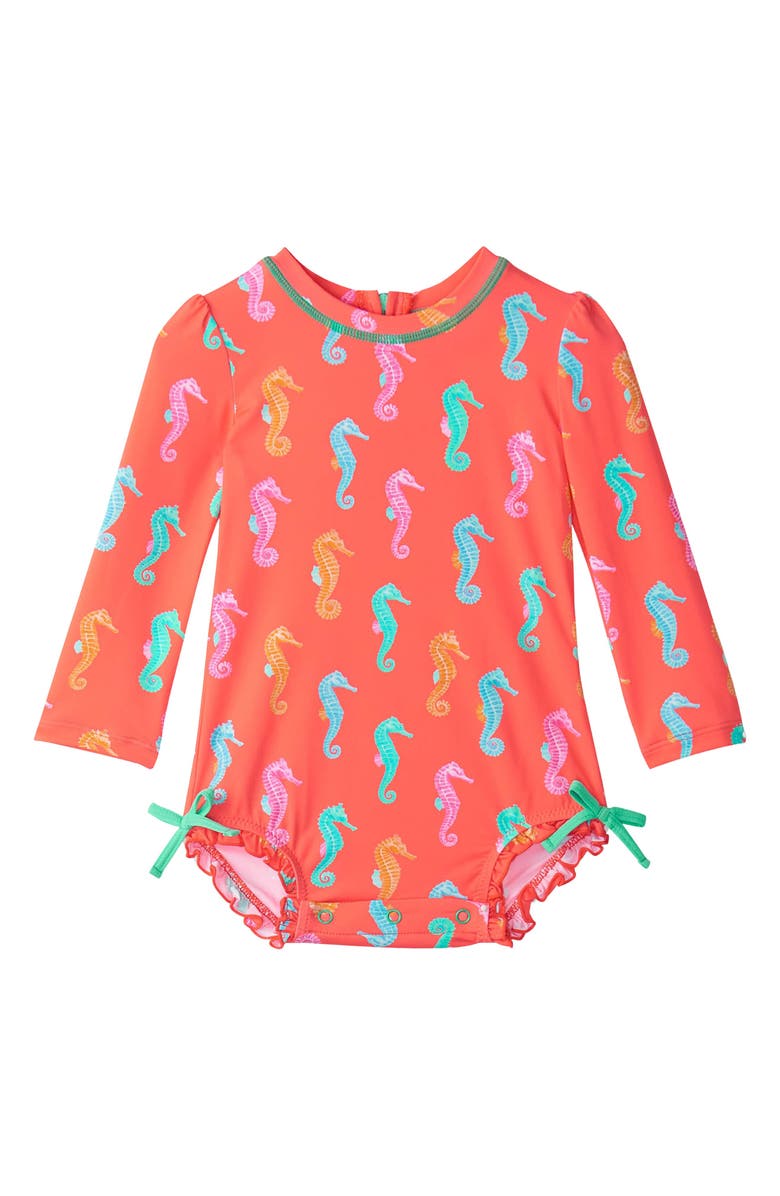 Clearance baby one-piece rash guard in rainbow pinwheels Clearance baby one-piece rash guard in rainbow pinwheels