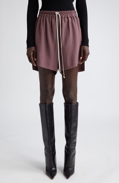 Rick Owens Drawstring Step Hem Boxer Shorts Mauve at Nordstrom, Us