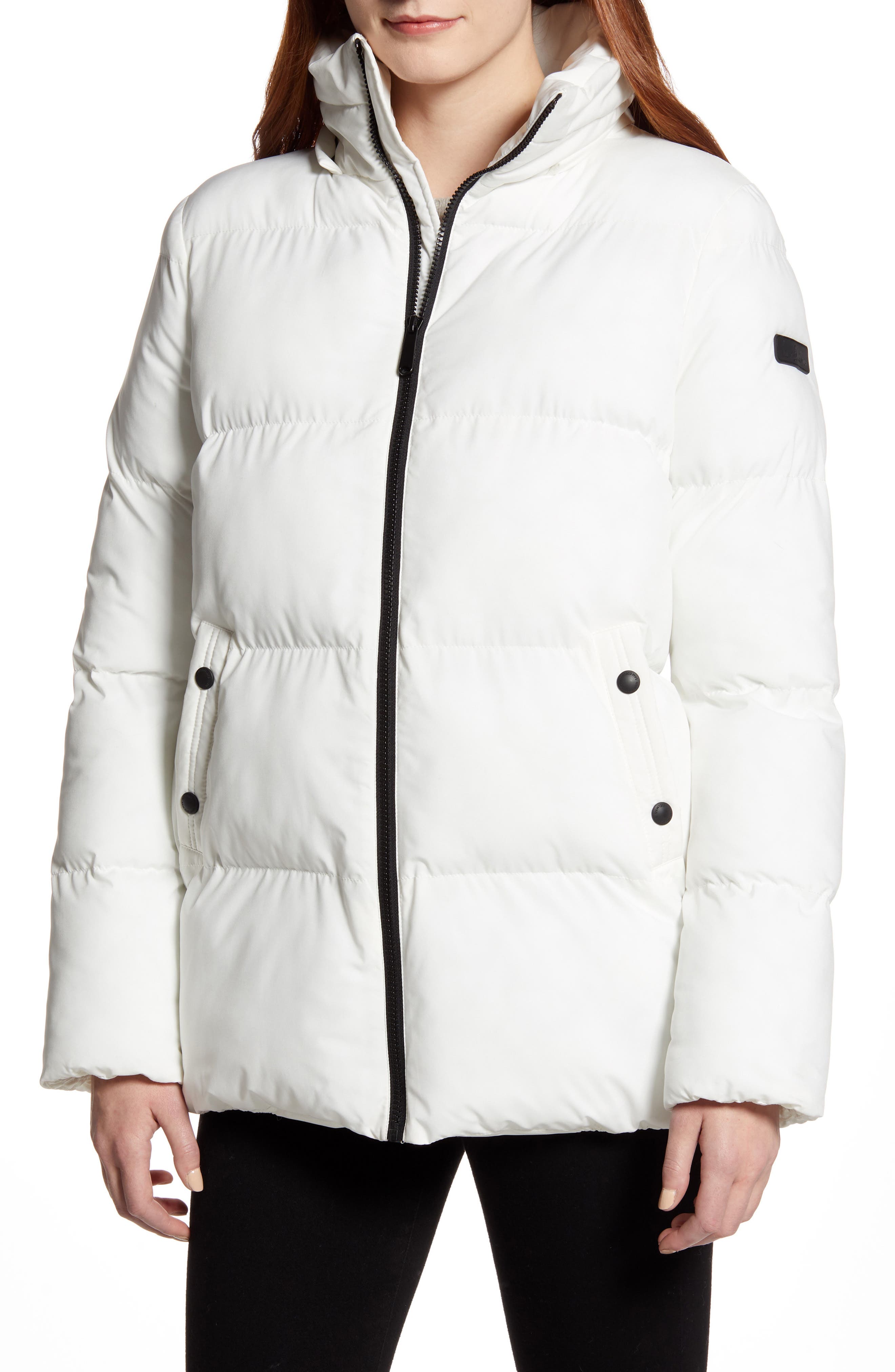 Sam Edelman Water Repellent Faux Fur Trim Puffer Jacket Nordstrom Rack