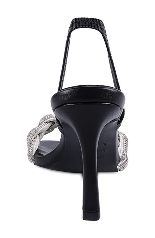 London Rag High Society Diamante Slingback Sandal In Black