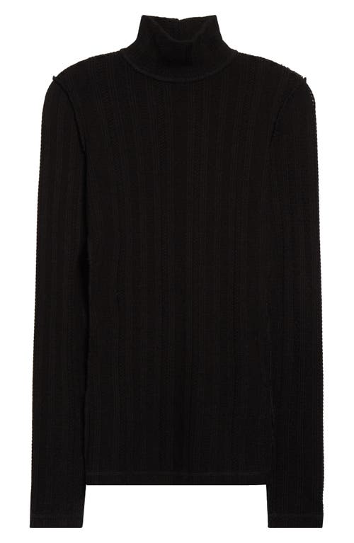 Smythe Pointelle Turtleneck In Black