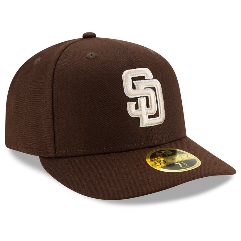 Men's New Era Brown San Diego Padres 2020 Authentic Collection On-Field Low Profile 59FIFTY Fitted Hat, Size: 7 3/8