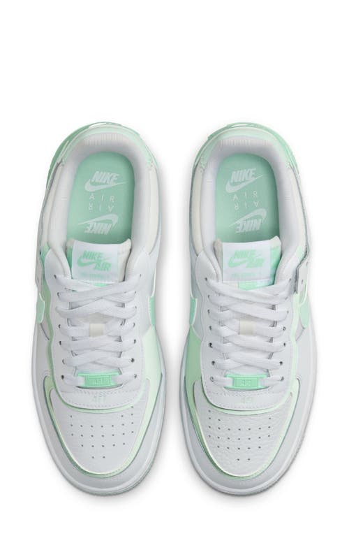 Shop Nike Air Force 1 Shadow Sneaker In White/mint/green