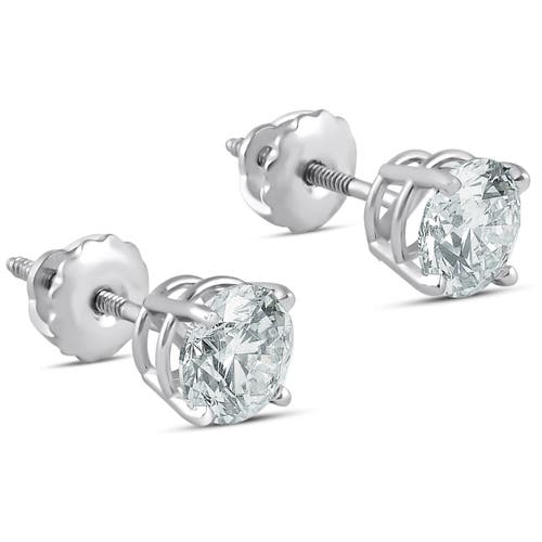 Bliss Diamond Platinum 1/2ct Diamond Studs Screw Back Lab Grown In 950 Platinum