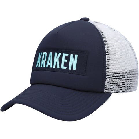 Men's adidas Deep Sea Blue Seattle Kraken Team Circle Slouch Adjustable Hat