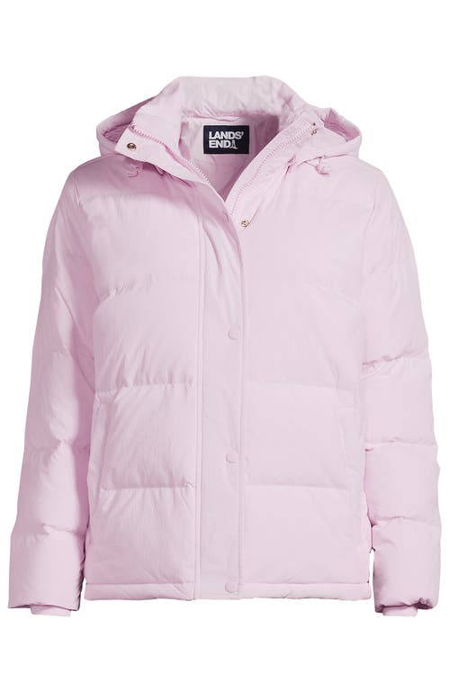 Shop Lands' End Wide Channel 600 Down Puffer Jacket In Pink Frost