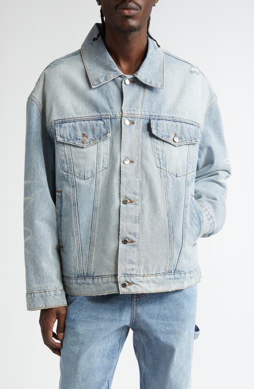 Noon Goons Jailhouse Quilted Lining Denim Jacket in Beach Blue 