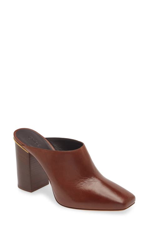 Women s Brown High Heel Mules Slides Nordstrom