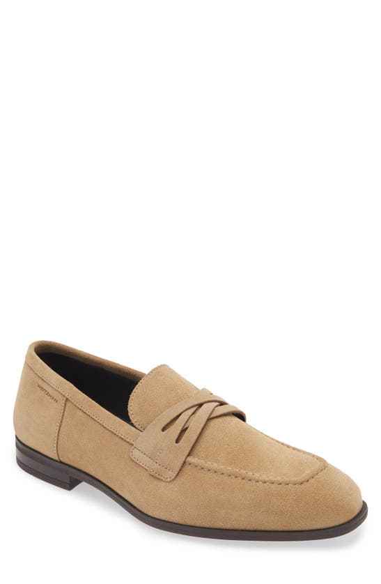 Shop Stuart Weitzman Simon Crisscross Loafer In Beige