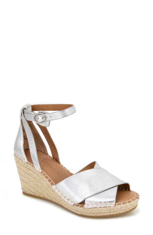 Charli X Wedge Sandal in Silver Leather