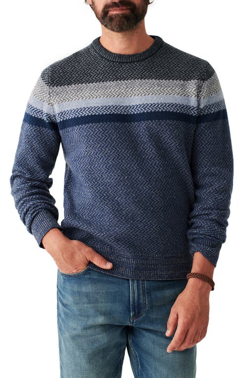Faherty Donegal Ombré Sweater in Navy Storm Ombre