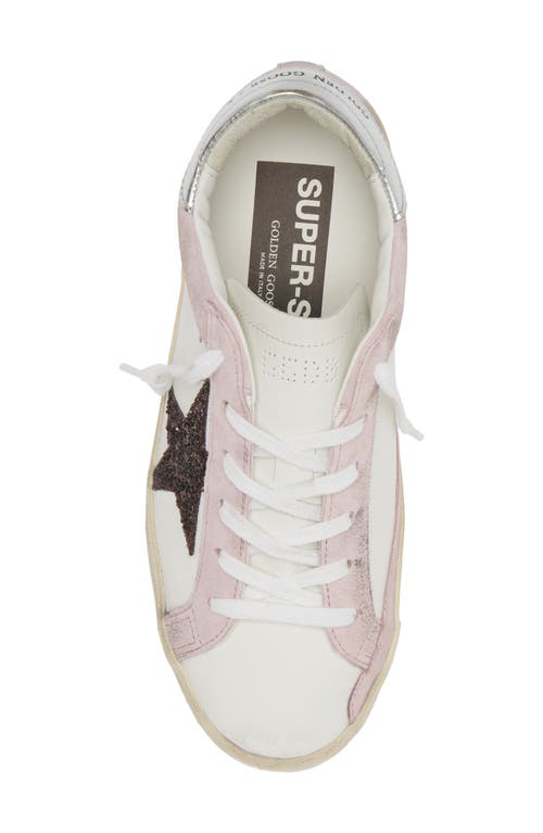 Shop Golden Goose Super-star Low Top Sneaker In White/pink