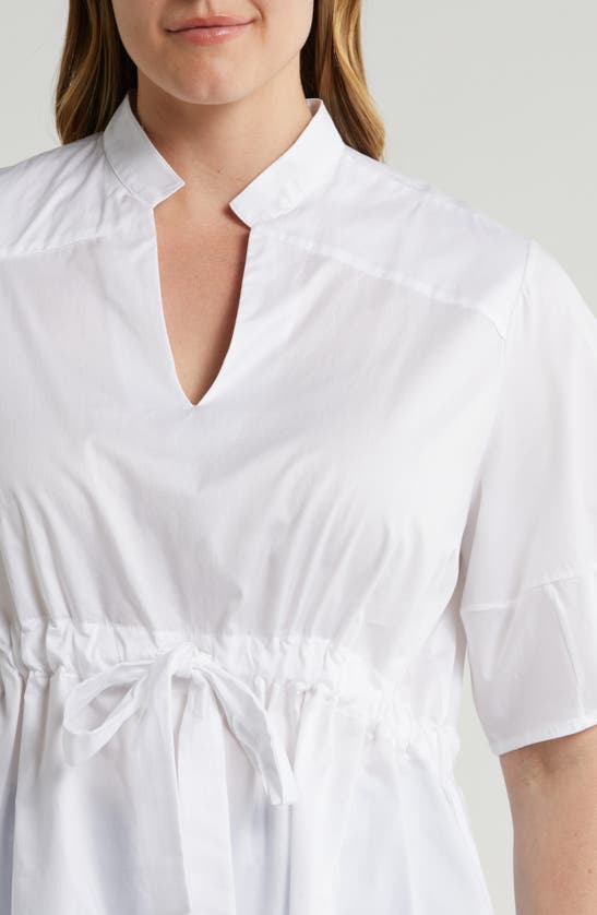 Shop Harshman Nina Tie Waist Cotton Top In White