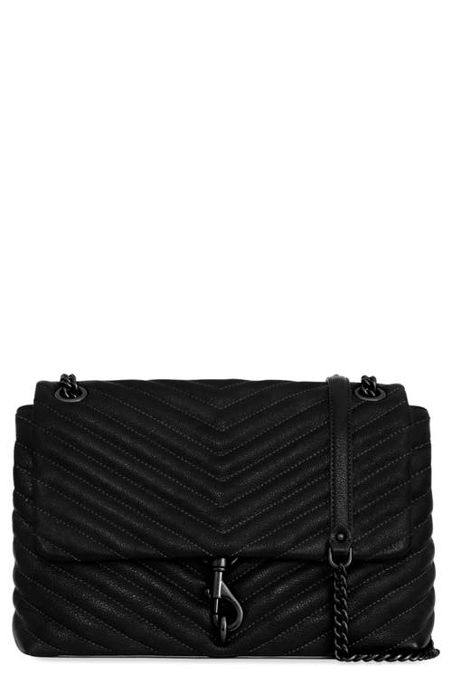 Rebecca Minkoff Edie Quilted Leather Convertible Crossbody Bag in Black at Nordstrom