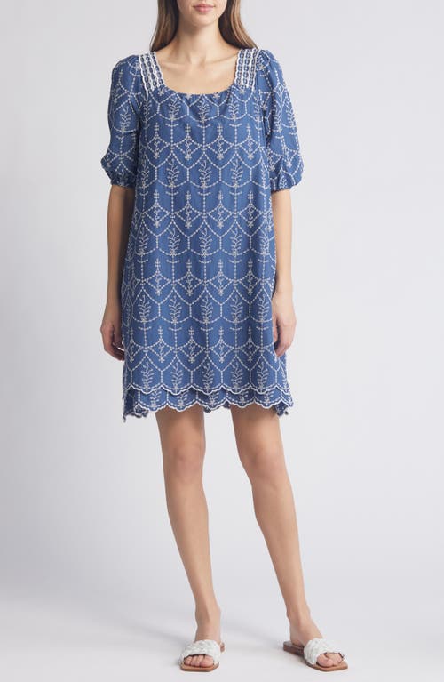 caslon(r) Eyelet Cotton Shift Dress at Nordstrom,