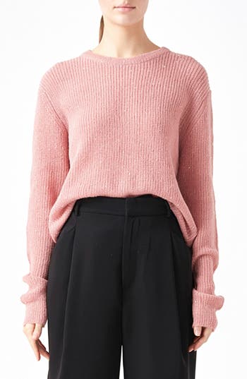 Endless Rose Lurex Sequin Sweater In Pink
