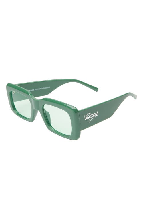 Wisdom Frame 1 52mm Square Sunglasses In Green