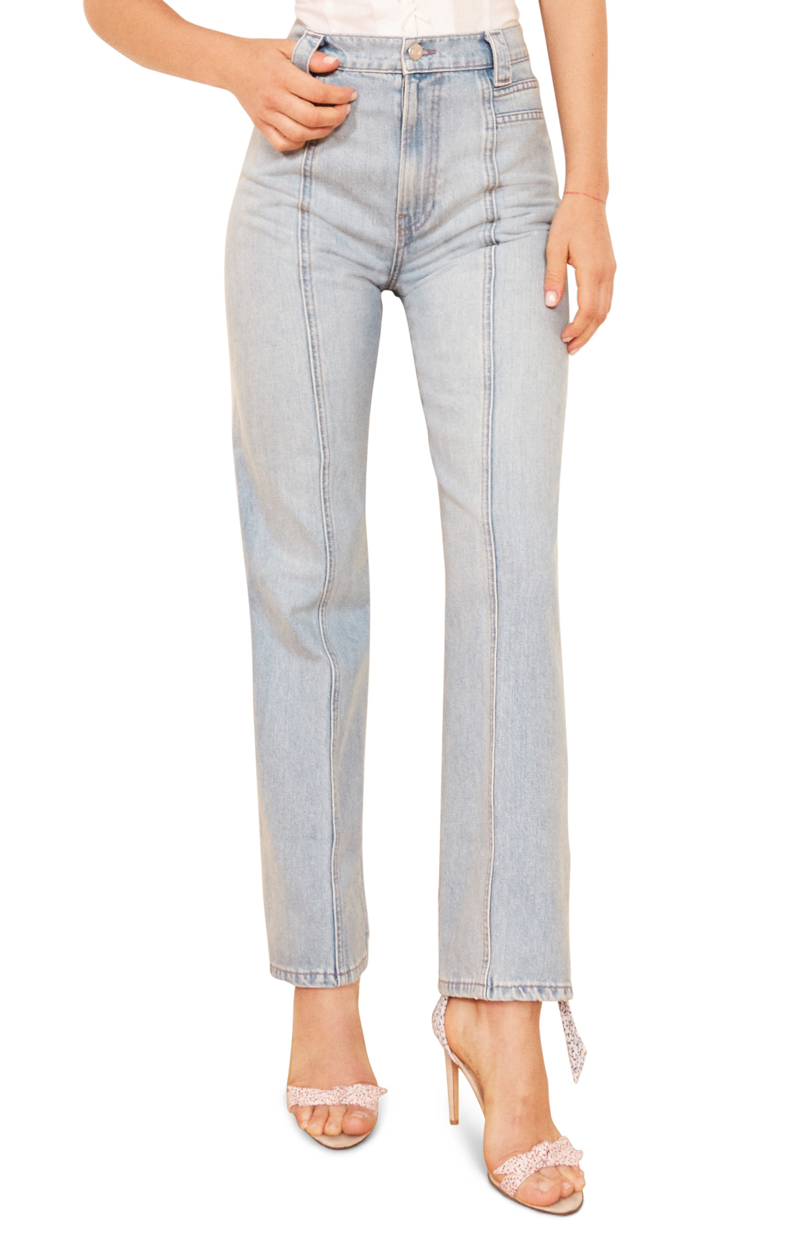 reformation seamed jeans
