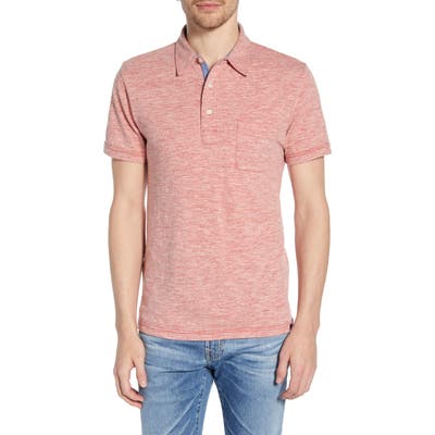Faherty Heather Polo, Red