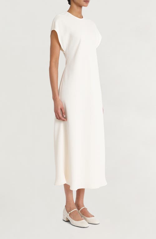 Shop Luxely Short Sleeve Maxi Dress In White Smoke