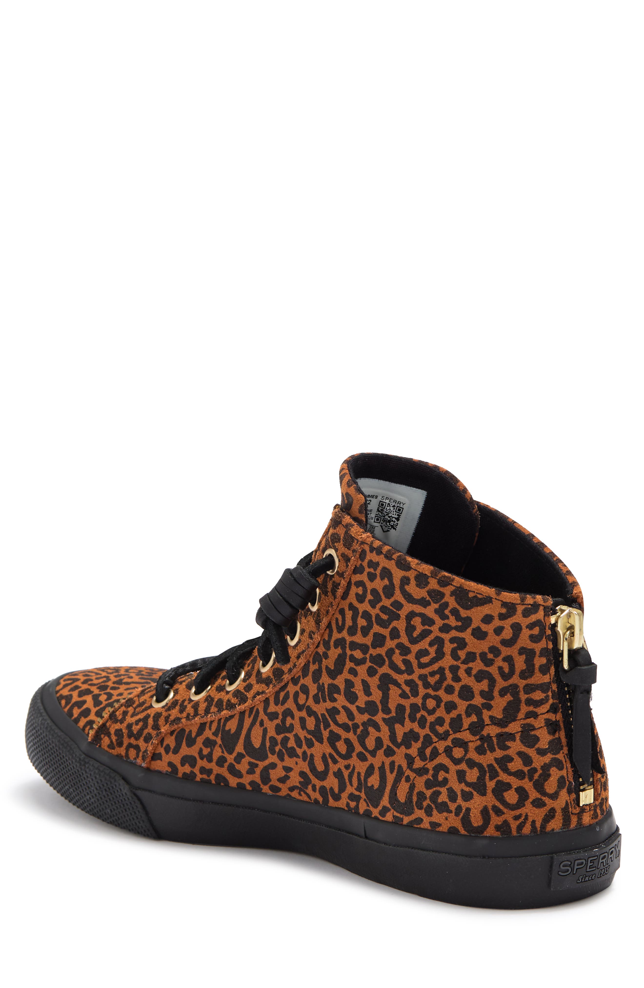 leopard sperry sneakers