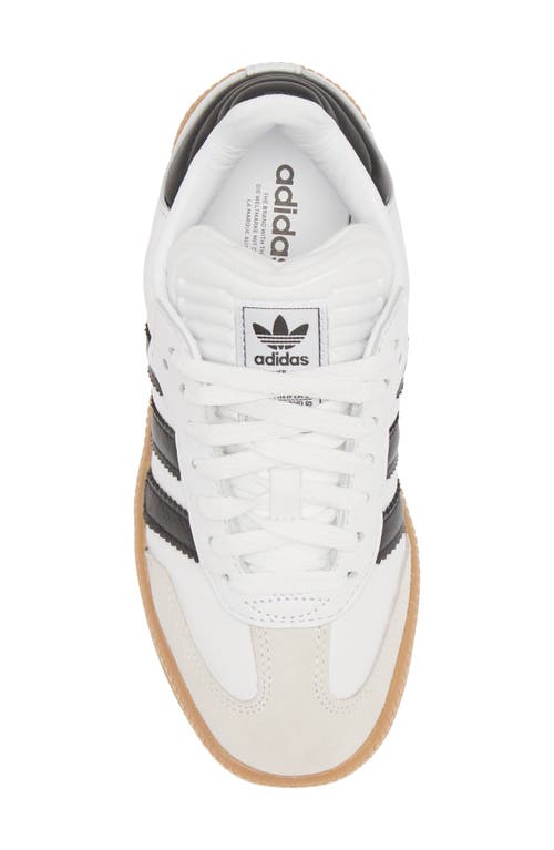 Adidas Originals Samba Lt Leather Low-top Sneakers In White/black/gum