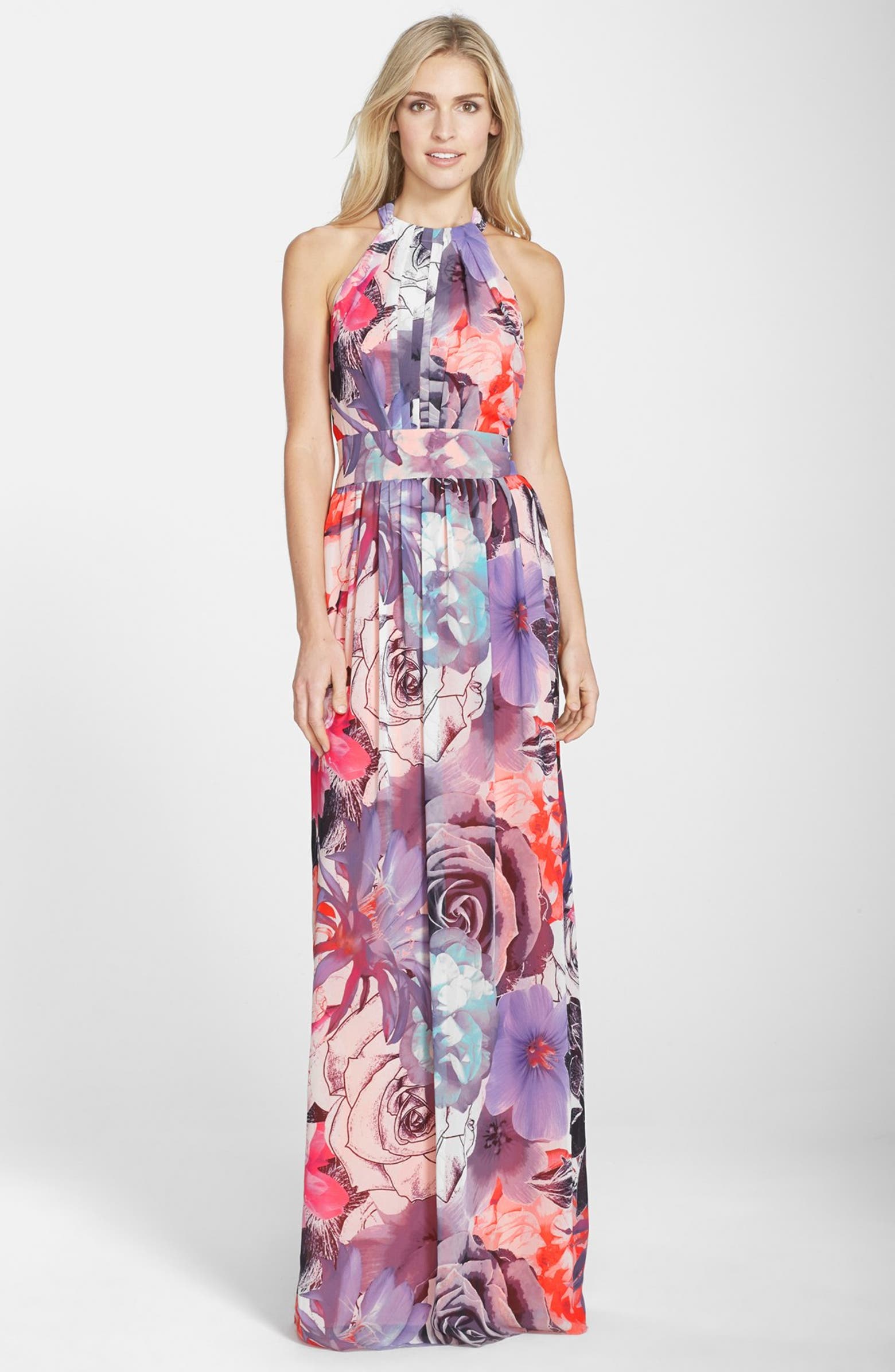 Eliza J Print Chiffon Maxi Dress (Regular & Petite) | Nordstrom