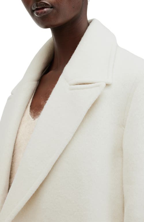 Shop Allsaints Mabel Double Breasted Coat In Desert White