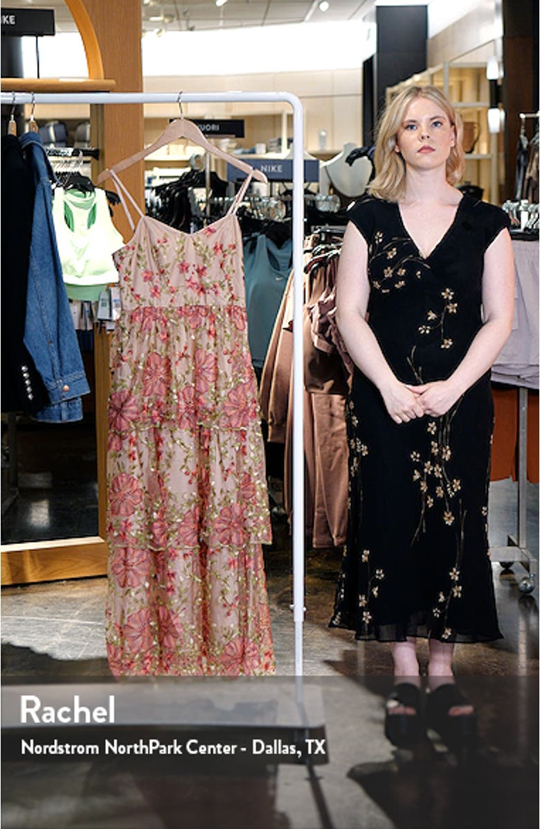 Floral Embroidered Tiered Maxi Dress, sales video thumbnail