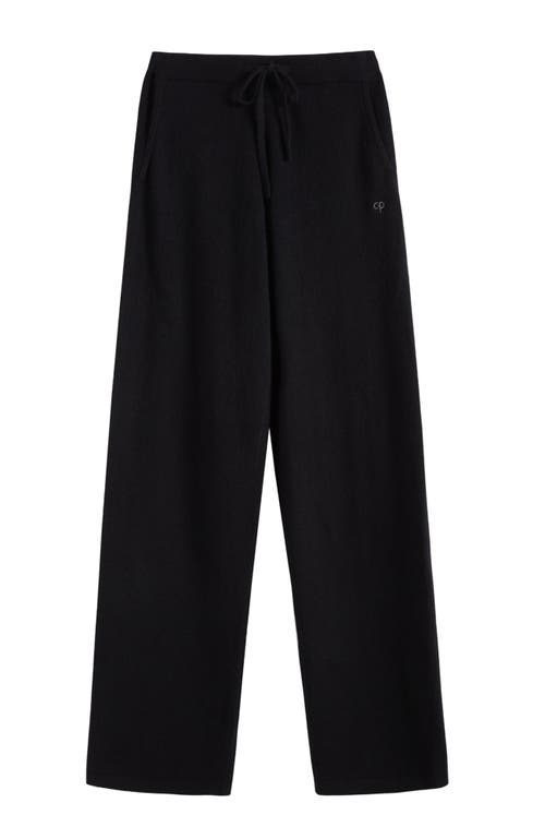 Chinti & Parker Navy Cashmere Wide-leg Pants In Black