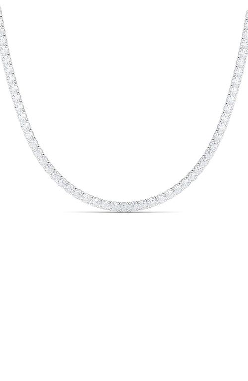 Lab Created Diamond Tennis Necklace in 18K White Gold