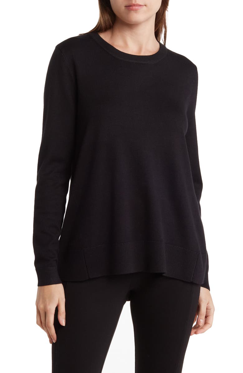 PHILOSOPHY REPUBLIC CLOTHING Bow Back Sweater, Main, color, BLACK