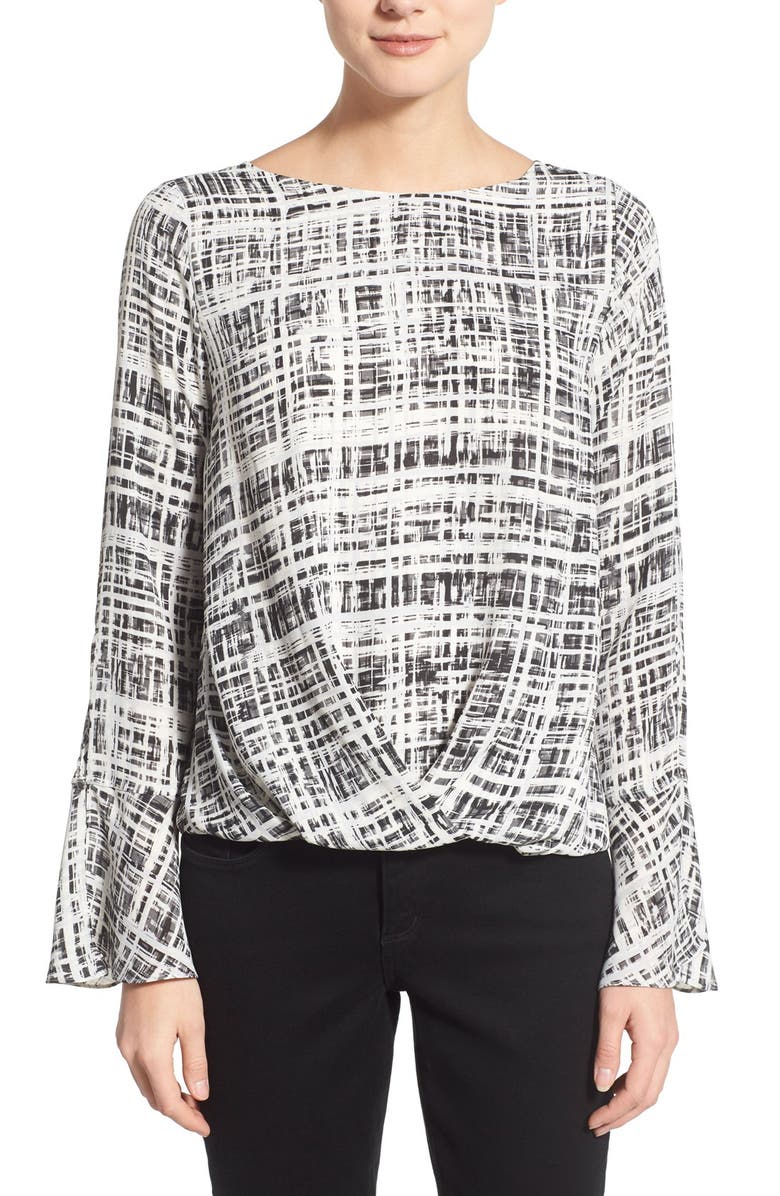 Vince Camuto Flutter Cuff Pleat Front Blouse | Nordstrom