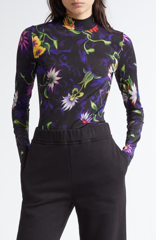 Shop Maccapani The Genie Floral Long Sleeve Top In Black/colors