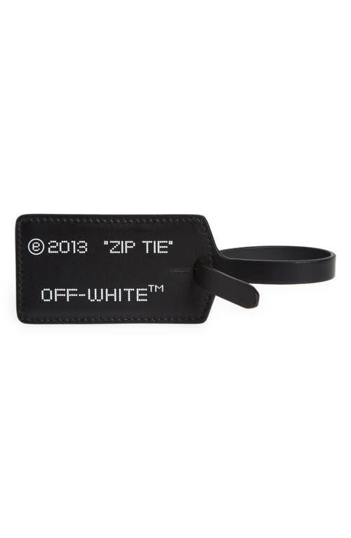 Off-White Zip Tie Leather Luggage Tag in Black at Nordstrom