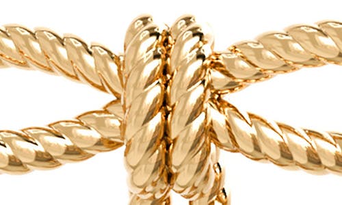 Gabi Rielle Rope Textured Bow Stud Earrings In Gold