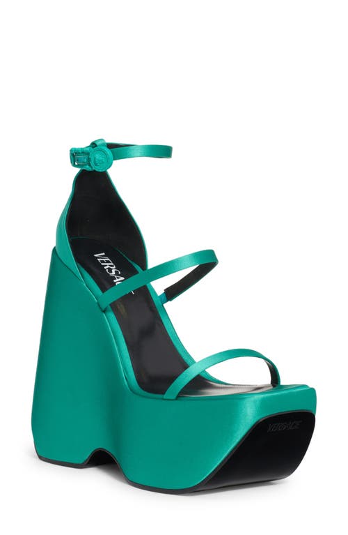 Versace Tri-Platform Sandal in Turquoise-Turquoise